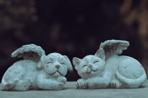 A handcrafted dog figurine kept as a memorial gift honoring a beloved dog