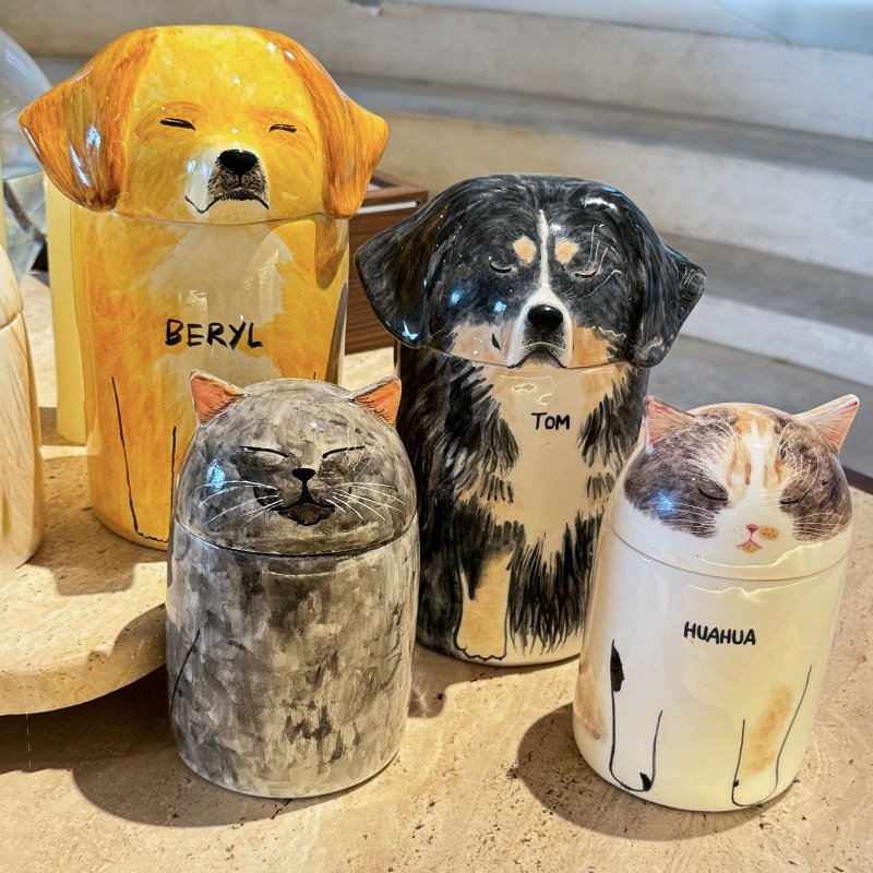 PODPAWS Custom Cat & Dog Ceramic Pet Urn – Airtight Moisture-Proof Memorial Keepsake - Image 2