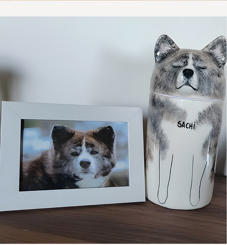 PODPAWS Custom Cat & Dog Ceramic Pet Urn – Airtight Moisture-Proof Memorial Keepsake - Image 3