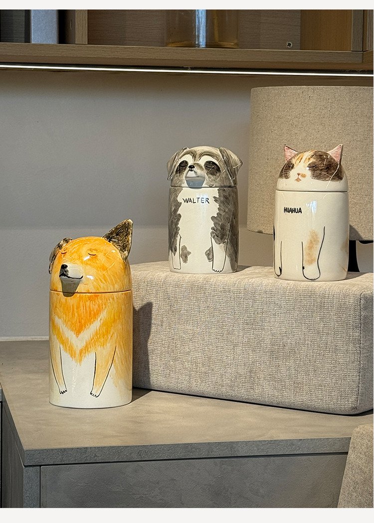 PODPAWS Custom Cat & Dog Ceramic Pet Urn – Airtight Moisture-Proof Memorial Keepsake - Image 6