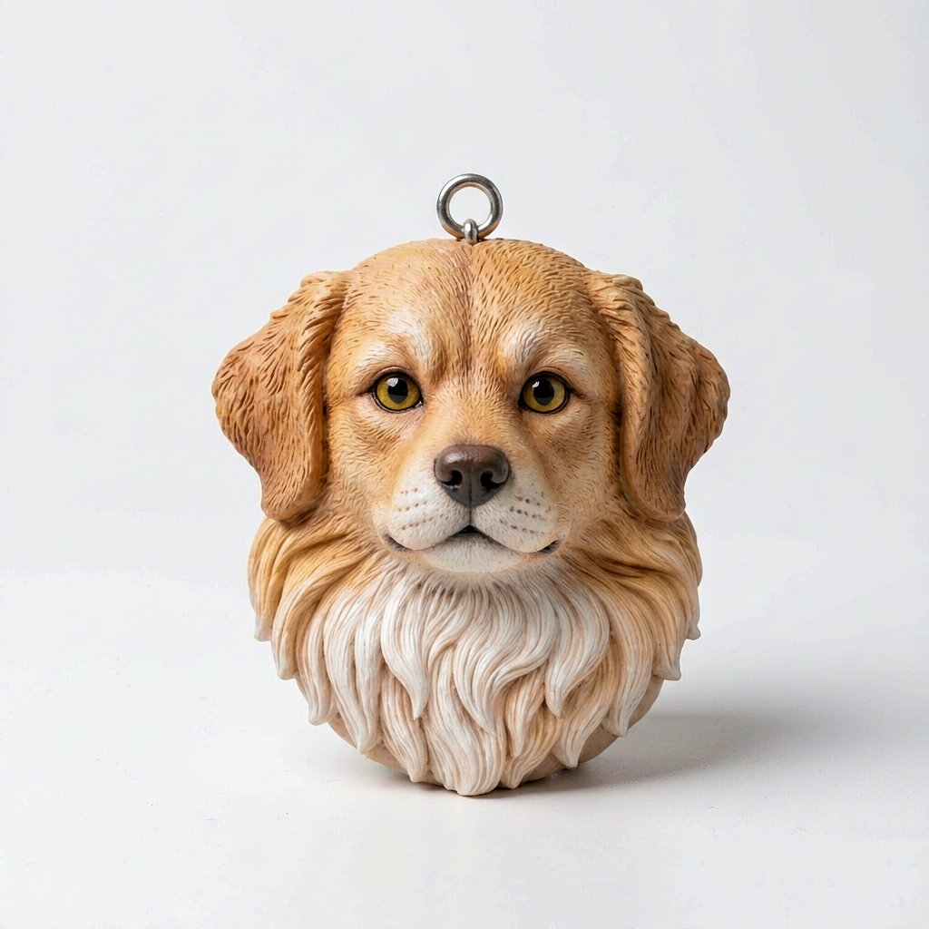 3D Pet Portrait Resin Bust - Hand-Sculpted Photorealistic Dog or Cat Head